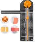 Ecraft 4-in-1 Paper Cutter - 12" Paper Trimmer Multi-Function Scrapbooking Tool with Straight, Wave, Perforated & Creasing Blades for Craft Paper,Cardstock, Coupon, Label, Photo,Postcard (Black)
