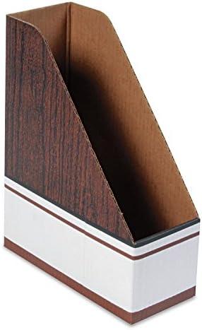Bankers Box 12-Pack Magazine File Holders, 4" x 9" x 11-1/2", Wood Grain | Keep catalogs, folders, and projects upright, visible, and easy to grab with sturdy corrugated magazine files.