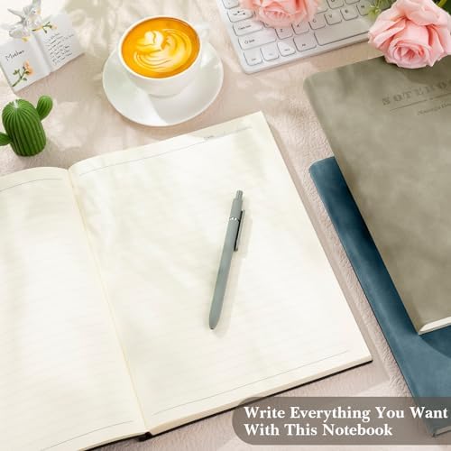 SATINIOR 5 Pack A4 Notebooks Leather Softcover Journal, Multicolor