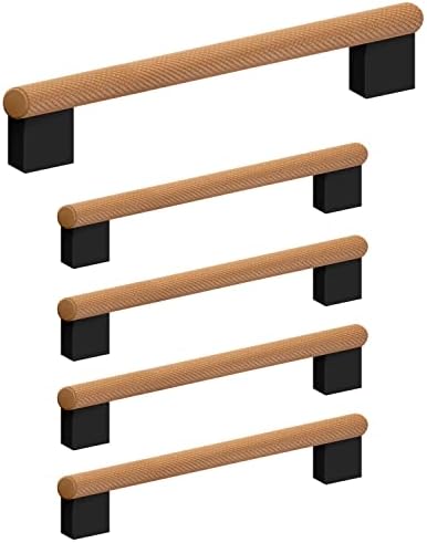 Design House Porter Cabinet Pull, 96mm, Satin Gold, Matte Black