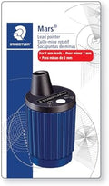 STAEDTLER Mars Lead Pointer: Rotary Mechanical Pencil Lead Sharpener for 2mm Holders, Precision Tool for Architects, Engineers & Artists, Dust Wiper & Adjustable Cone, Built-In Shavings Reservoir