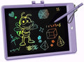 KOKODI LCD Writing Tablet, 10 Inch Colorful Toddler Doodle Board Drawing Tablet, Erasable Reusable Electronic Drawing Pads, Educational and Learning Toy for 3-6 Years Old Boy and Girls(Purple)