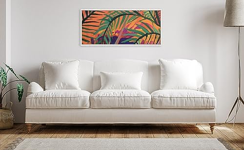Kate and Laurel Sylvie Blank Framed Canvas Wall Art, 18x40 White, Modern Empty Canvas for Paint-Your-Own Art, Premium Framed