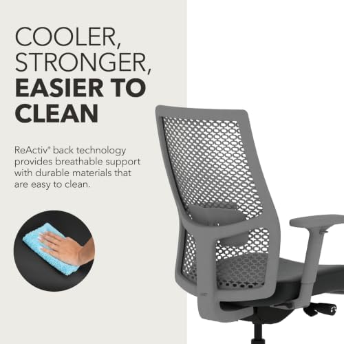 HON Ignition 2.0 ReActiv Ergonomic Office Chair, Lumbar Support, Black