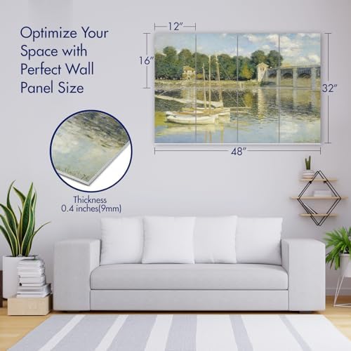 PINWELIFE® Masterpiece Acoustic Art Panels, 8-Pack 12"×16" Sound Absorbing Panels, Decorative Acoustic Wall Art, Noise and Echo Cancelling for Home Studio/Office, Nano Tape Included