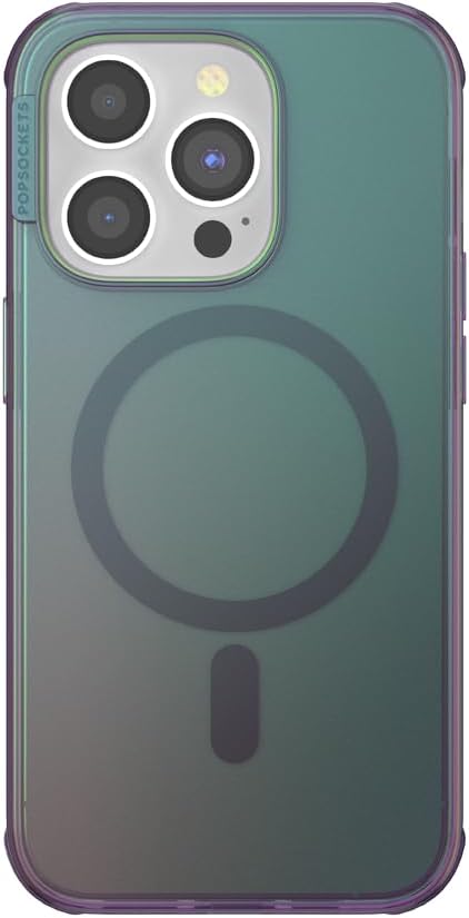 PopSockets iPhone 14 Pro Phone Case with MagSafe- Nightshade | Magnetic, Wireless Charging, Camera & Drop Protection, Green, Teal, Turquoise, iPad, Removable, Popper