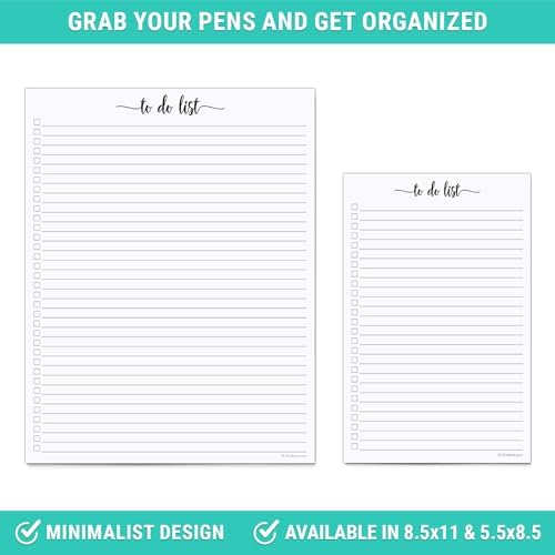 321Done To Do List Notepad, 5.5x8.5 Inches, 50 Sheets, College Ruled