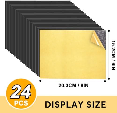 Towjug Self-Adhesive Magnetic Sheets 6 x 8, 24 Pack