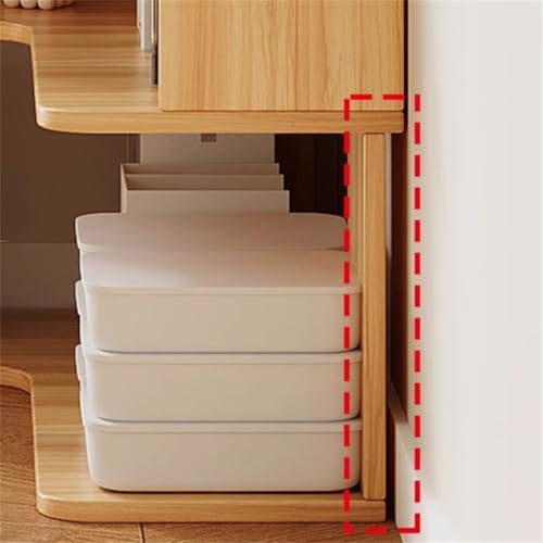 Vertical Wall Corner Shelf with Open Back 6-Shelf Wood Corner Bookshelf Floor Book Rack Multi-Layer Storage Shelf Against the Wall Bookcase Dark Walnut 35" L x 24" W x 63" H