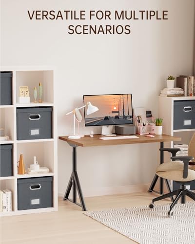 Oterri File Organizer, File Box, File Cabinet for Letter File Folder Storage, Hanging File Organizer for Office/Decor/Home,Document Organizer, 1 Pack,Dark-Gray-Box Only
