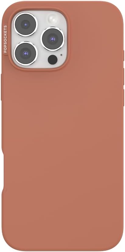 PopSockets iPhone 16 Pro Max Phone Case with MagSafe, Wireless Charging Compatible, Neutral - Terracotta