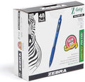 Zebra Pen Z-Grip Retractable Ballpoint Pen, Blue Ink, 1.0mm, 48 Bulk-Pack