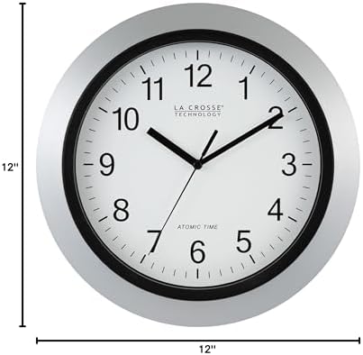 La Crosse Technology WT-3129S 12 Inch Atomic Analog Wall Clock