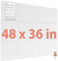 MaxGear Felt Bulletin Board 48" x 36", White Felt Wall Tiles Wall Decor