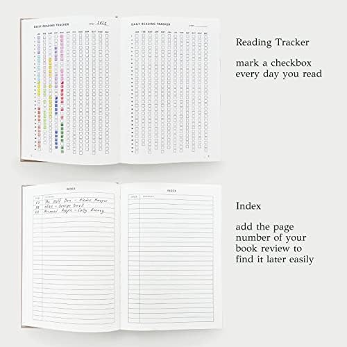 Kunitsa Co. Reading Journal - 52 reviews. Review and Track Your Reading. Book Journal for Book Lovers & Readers. Beige
