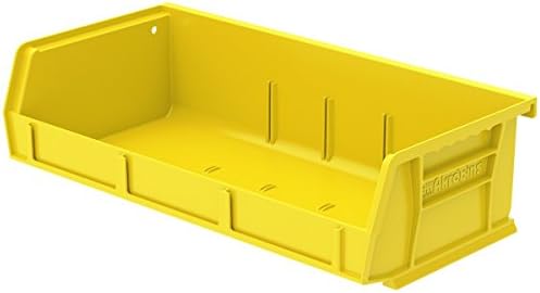 Akro-Mils 30232 AkroBins Plastic Storage Bins, 5"x11"x3", Yellow, 8-Pack