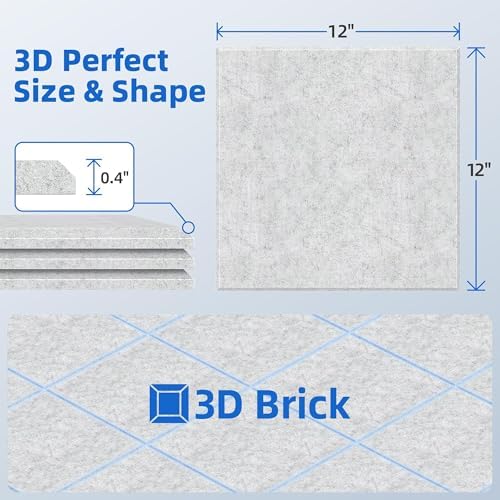 20 Pack Acoustic Panels with Self Adhesive Sound Proof Foam Panels for Wall