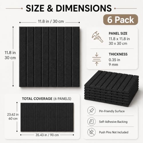 Stripe Felt Bulletin Board Tiles, Cork Board Alternative 24 x 36 in