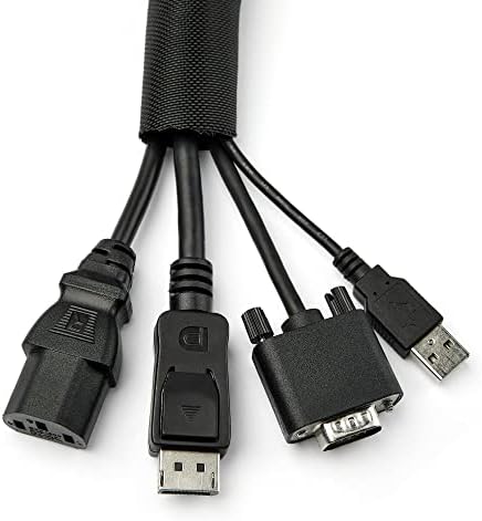 StarTech 15' (4.6m) Cable Management Sleeve, Black, Trimmable (WKSTNCM2)