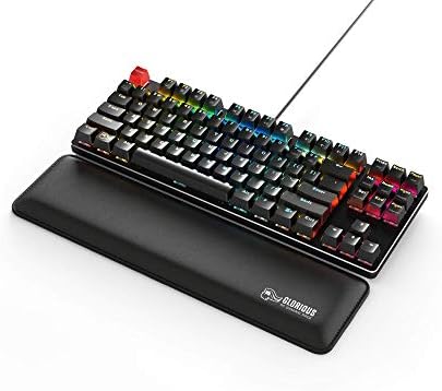 Glorious Gaming Wrist Pad/Rest - Slim TENKEYLESS - Black - Mechanical Keyboards,Stitched Edges,Ergonomic | 14x4 inches | 0.7in/17mm Thick (GSW-87) Slim TENKEYLESS (Black)