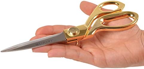 Westcott 17196 8-Inch Stainless Steel Gold Scissors For Office and Home