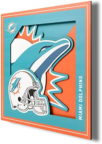 YouTheFan NFL Miami Dolphins 3D Logo Series Wall Art