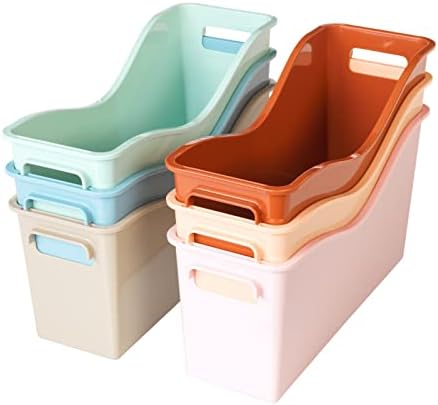 Really Good Stuff Easy Carry Storage Bins, Set of 6 Boho Colors