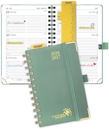 POPRUN Pocket Calendar 2026-2027,6.5" x 3.5" Pocket Planner