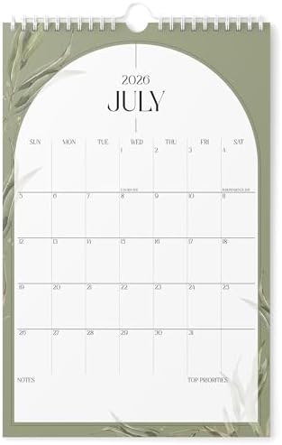Karto Wall Calendar 2026-2027 11x17 in - Boho Greenery