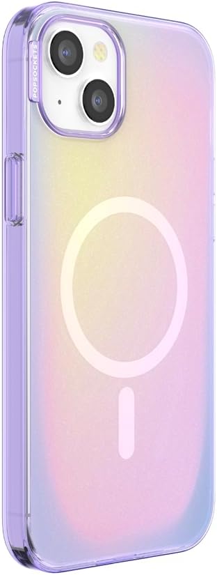 PopSockets iPhone 15 Plus Phone Case with MagSafe- Aura | Magnetic, Wireless Charging, Camera & Drop Protection, Purple, Aura, Electronic Accessories, For iPad/Kindle/iPhone/Android