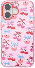 PopSockets iPhone 16 Case Compatible with MagSafe, Phone Case for iPhone 16, Wireless Charging Compatible, Case Only - Cherry Bows