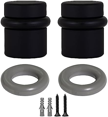 Design House Cylindrical Doorstop, Matte Black