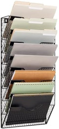 Mind Reader Wall Mounted File Organizer, Black