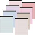 Fuutreo 8 Pcs Legal Pads 8.5 x 11 Colored Note Pads, Subtle Colors
