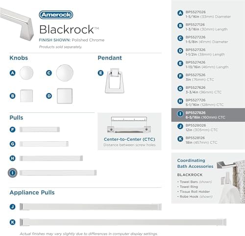 Amerock 6-5/16" Blackrock Polished Chrome Drawer Pull