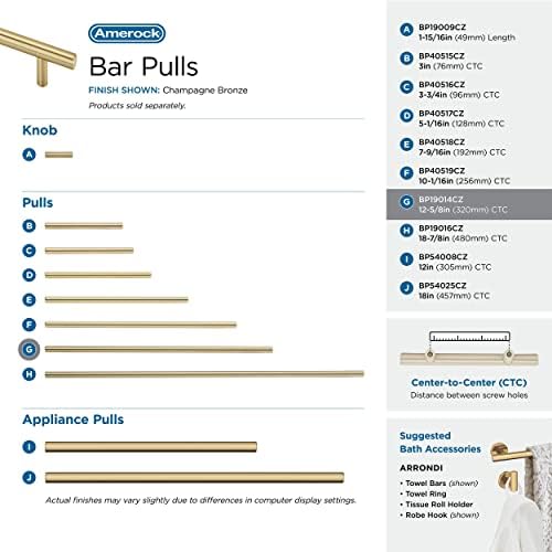 Amerock 12-5/8" Bar Pulls Champagne Bronze Drawer Pull