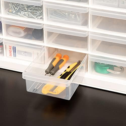IRIS USA 24-Drawer Plastic Storage Cabinet, Teacher Toolbox, White