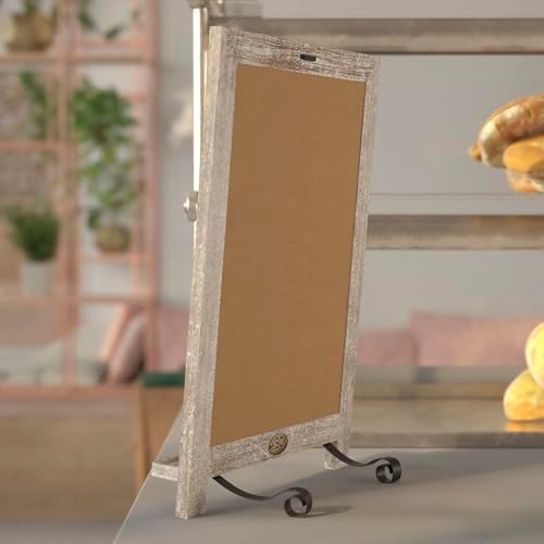 Flash Furniture Magnetic Tabletop Chalkboard Sign, 12" x 17", Weathered
