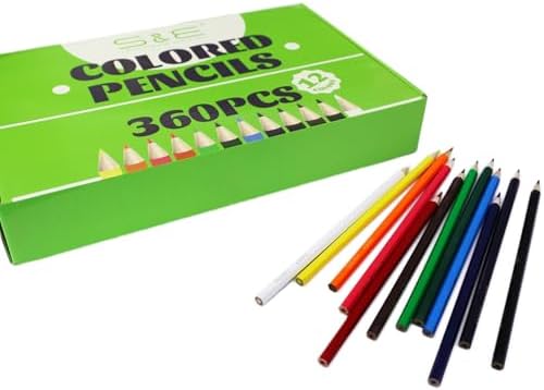 S & E TEACHER'S EDITION Colored Pencils, 360Pcs