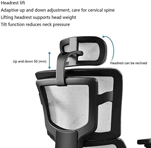 Office Chair Ergonomic High Back Executive Mesh Chair Adjustable Lumbar Support Armchair (Color: A) (Color : E) (C)