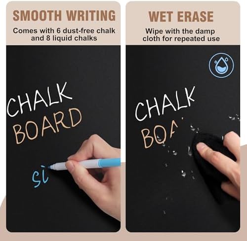 SELEAD Small Chalkboard Words Sign w/Metal Stand, 2 Pack 8x12”, Semicircle