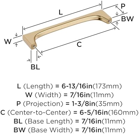 Amerock 6-5/16" Merced Golden Champagne Drawer Pull