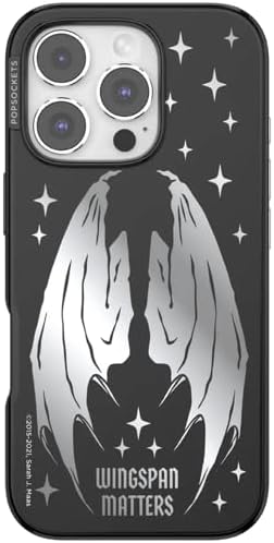 PopSockets iPhone 16 Pro Phone Case with MagSafe- Wingspan | Magnetic, Wireless Charging, Camera & Drop Protection, Bookish, Acotar, Throne, Glass, Sarah