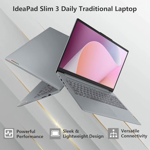 Lenovo IdeaPad Slim 3 Laptop, 15.6 Inch FHD Display, AMD Ryzen 5 5625U, 16GB RAM, 512GB SSD, Backlit KB, SD Card Reader, Webcam, HDMI, Wi-Fi 6, Windows 11 Pro, with Microsoft 365 for the Web