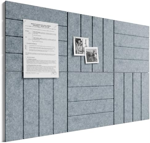 Bumusty 36" x 24" Large Cork Board Alternative, Blue Gray