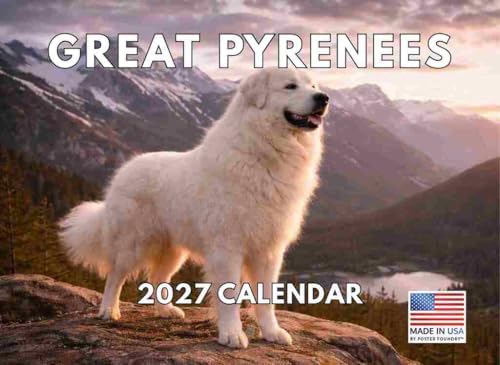 Great Pyrenees Calendar 2027 Monthly Wall Calender 12 Month