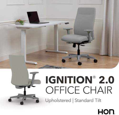 HON Ignition 2.0 Ergonomic Office Chair, Lumbar Support, Desk Chair, Fog