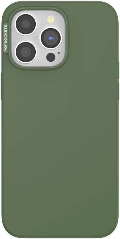 PopSockets iPhone 15 Pro Max Phone Case with MagSafe, Wireless Charging Compatible, Green - Olive