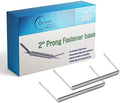Prong Paper Fasteners 2 Inch Capacity, 100 Pack, Heavy Duty Tempered Steel