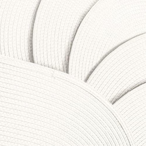 AHHFSMEI Placemats Set of 6 for Dining Table Washable Woven Non-Slip 18x12 inches Placemat Heat-Resistant Durable Table Mats for Dining Table Easy to Clean (Oval White,6)